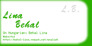 lina behal business card